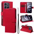 thumbnail image 2 of Étui Portefeuille pour Motorola MOTO G67 5G à Rabat avec Fentes pour Cartes, Support Magnétique et Sangle Rouge, 2 of 4