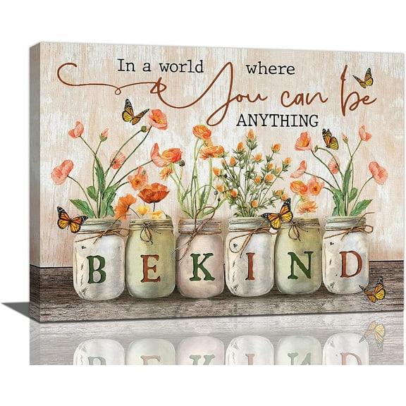 Farmhouse Bathroom Poppy Decor Wall Art Floral Bathroom Pictures for Wall Flowers Canvas Prints Bedroom Painting Modern Artwork Home Decoration for Dining Room Living Room Kitchen 12"x16"