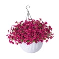 thumbnail image 3 of Cesta de flores artificiales colgantes con plantas artificiales, maceta colgante realista para primavera, balcón, habitación y patio. Estilo B, 3 of 8