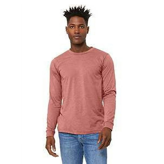 The Unisex Jersey Long-Sleeve T-Shirt - HEATHER MAUVE - S