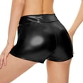 thumbnail image 4 of HSHDLDF Womens Metallic Booty Shorts High Waisted Shiny Rave Bottoms for Dance Festival Costumes, 4 of 5