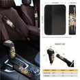 thumbnail image 4 of Jeiento Highland Cow 14 Pack Car Accessories Set Auto Seat Cover Steering Wheel Cover Seatbelt Pad Trash Can Armrest Cover Pad Coasters Rearview Mirror Cover American Flag Handbrake Cover Set, 4 of 7