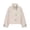 Beige, variant on Funnel Neck Jacket Women Wool Blend Trendy Short Jacket Long Sleeve Single Breasted Coat Vintage with Pockets for Fall Winter Snow Wear