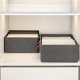 thumbnail image 4 of Foldable Fabric Drawer Storage Bin, Beige Portable Handled Organizer for Closet Bedroom Home 1 Pack, 4 of 7