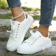 thumbnail image 2 of Willtoo Fashion Sneakers for Women Classic Low Top Lace Up Flat Walking Shoes Round Toe Non Slip Casual Shoes, 2 of 6