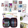 thumbnail image 3 of MasteelfCA 100pcs Crochet Hooks Set Colorful Aluminum Crochet Hooks Knitting Needles with Accessories Tools (Rosy Case), 3 of 4