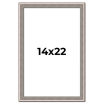 14x22 Frame Grey Real Wood Picture Frame Width 1.25 inches | Interior Frame Depth 0.5 inches | Hans
