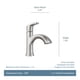 thumbnail image 5 of Grifo para lavabo de baño Moen Karis, níquel cepillado, con placa de cubierta, 5 of 8