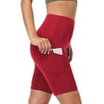 thumbnail image 3 of NELEUS Womens High Waist Yoga Shorts for Bike Compression Two Side Pockets,Black+Gray+Red,US Size S, 3 of 9