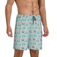thumbnail image 2 of Bixox Men's Owl printed lightweight casual shorts, soft sleep shorts with pockets., 2 of 7