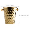 thumbnail image 2 of AURARMLET 1Ud Ice Bucket De Acero Inoxidable Dorado Con Y Asa Para Bar Y Restaurante, 2 of 8