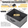 thumbnail image 2 of Cajas Organizadoras de Tela para Cajones 4PCS - Cajas plegables almacenamiento con Asas Plegable, Tela no Tejida y Cartón, Lavable, Ideal para Armarios, Estantes, Ropa, 2 of 4
