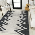 thumbnail image 4 of JONATHAN Y WASHABLE 8 x 10 Area Rug, Siksak Chevron Border - Ivory/Navy, WSH124A-8, 4 of 9
