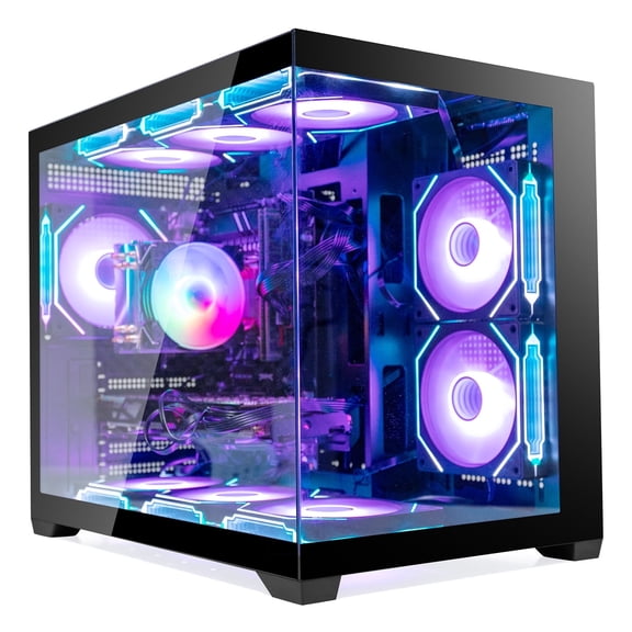 Gaming PC Computer Desktop, i7 CPU up to 4.0GHz , Radeon RX5300, 32GB RAM, 512GB SSD, WiFi6, BT 5.4,Windows 11, Gaming Computer Tower