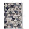 thumbnail image 3 of 5â€™ x 8â€™ Navy Blue Geometric Diamond Area Rug, 3 of 9