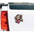 thumbnail image 4 of Winking Monkey Tongue Out Vinyl Decal | Funny Chimpanzee Prank Face Sticker | Weatherproof Durable Car, Truck, Laptop, Tablet Decoration | Cheeky Animal Graphic Art for Window and Bumper, 4 of 7