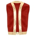 thumbnail image 3 of iixpin Men's Arabian Prince Lamp Cosplay Halloween Costume Vest Open Front Waistcoat Fancy Dress Red XXL, 3 of 5