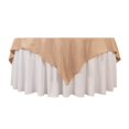 thumbnail image 3 of Efavormart 70" Nude 200 GSM Seamless Premium Polyester Square Tablecloth, 3 of 11