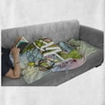 thumbnail image 6 of Modern Soft Flannel Fleece Throw Blanket, Hippie Life with Man and Woman Peace Pacifism Liberal Sketch Illustration, Cozy Plush for Indoor and Outdoor Use, 50" x 60", Multicolor, by Ambesonne, 6 of 6
