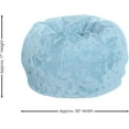 thumbnail image 2 of Small Teal Furry Bean Bag Chair for Kids and Teens, 2 of 8
