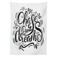 thumbnail image 3 of Ambesonne Dream Tablecloth Rectangular Table Cover, Chase Your Dreams, 60"x84", Black and White, 3 of 4