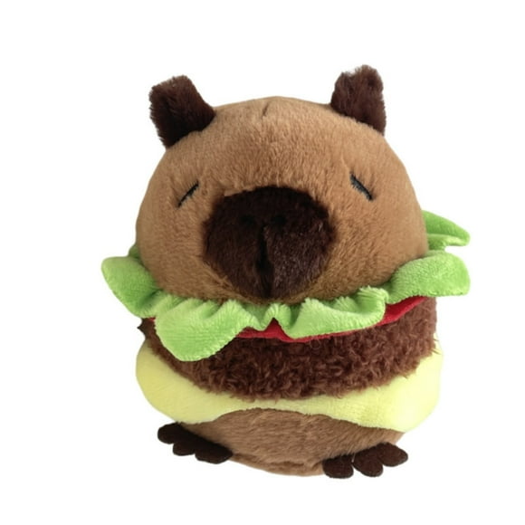 Clearance! Hamburger Capybara Cute Capybara Stuffed Animal Capybara Plush Toys Kawaii Capybara Capybara Plushie The Best Birthday Gift for Kid (Khaki)