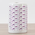 thumbnail image 3 of Polar Bear Ceramic Toothbrush Holder, Mother and Constellation Bears in Watercolor Style Pattern, Decorative Versatile Countertop for Bathroom, 4.5" X 2.7", Magenta Purple and White, 3 of 4