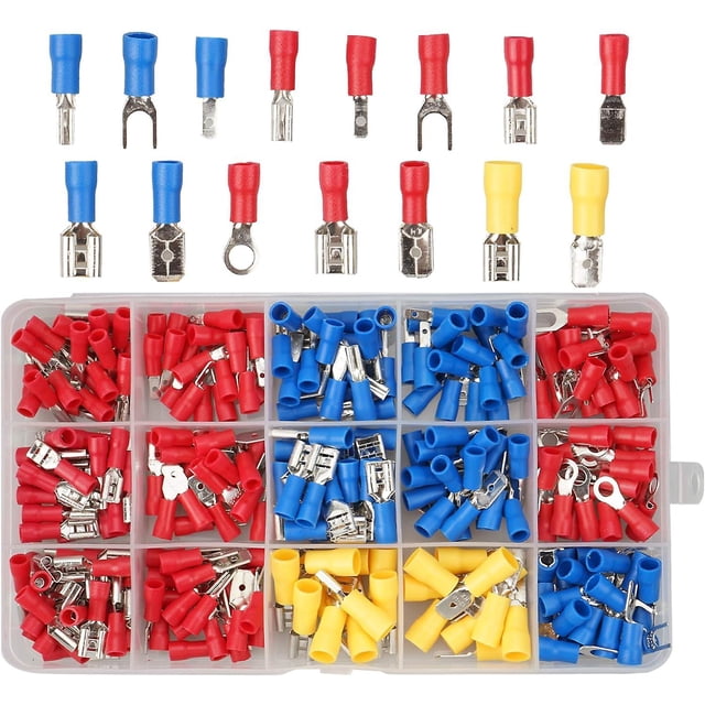 280 Pcs Insulated Electrical Terminal Lugs - Insulated Crimp Tool - Insulated Cable Connectors - Electrical Wire Connector Assortment