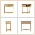 thumbnail image 5 of PHOYAL Fluted Half Moon Console Table with Drawers and Storage, Wooden Semi Circle End table with Shelf for Living Room, Half Round Side Table for Entryway Hallway, Beige, 5 of 8