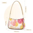 thumbnail image 3 of FORMRS Womens Shoulder Bag with Chain Strap Clutch Purse Cute Tote Handbag, Pink Floral Orange, 3 of 7