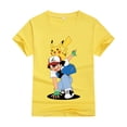 thumbnail image 1 of Camisetas de Pokémon para niños y niñas de 1 a 8 años, traje de dibujos animados de manga corta de algodón, ropa informal de moda, 1 of 1