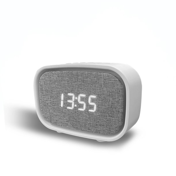 blanco multifuncional blanca con reloj Máquina de sonido para dormir con altavoz Bluetooth y 13 sonidos relajantes y sensor táctil Luz nocturna regulable y despertador de amanecer para despertar