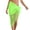 Green, variant on Women's Swimsuit Cover Ups Chiffon Patchwork Mesh Fringe One Shoulder Tie Front Beach Sarong Beach Cover Up