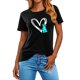 thumbnail image 2 of Mujeres Manga Corta de Verano Tops Pascua Impresa Cuello Redondo, Blusa de Moda Casual para la Primavera, 2 of 5