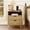 Oak, variant on GUNAITO Fluted Nightstand for Bedroom with Charging Station Bedside Table with LED Lights Wood Nightstand with Open Shelf and 2 Drawers Oak 1pc