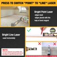 thumbnail image 2 of 2-in-1 Laser Level Tool with Light, 100 Ft Alignment Point & 30 Ft Leveling Line, Magnetic Laser Spirit Level for Construction Picture Hanging Wall Writing Painting Home Renovation, 2 of 6