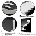 thumbnail image 2 of Designart "Staircase Simplicity" Aquariums Picture Framed Wall Art Living Room, 2 of 5