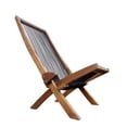 thumbnail image 2 of Folding Chair Foldable Low Profile Acacia Wood Lounge Chair for Outdoor, Patio, Porch, Pool, Backyard, Garden, 2 of 6
