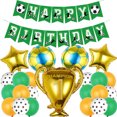 thumbnail image 3 of Decoraciones de fiesta de fútbol pancarta de cumpleaños 15 piezas 12*16 CM, 3 of 3