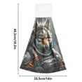 thumbnail image 2 of 2 Pcs Wolf Astronauts Kitchen Hand Towels with Hanging Loops Absorbent Soft Fast Drying Decor Bath Towels, 2 of 7