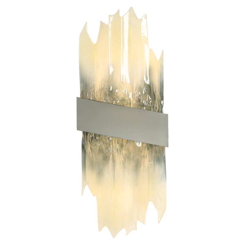 LNC Modern LED Wall Sconce,Decorative Resin Wall Light,Warm 3000K,Chrome Finish for Bedroom Hallway