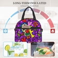 thumbnail image 6 of DouZhe Lunch Bags for Women and Men, Doodle Skull Flowers Prints Reusable Portable Insulated Cooler Waterproof Lunch Tote Bag for Travel Work School Picnic, 6 of 7