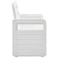 thumbnail image 3 of vidaXL Banc de Rangement de Jardin 132,5 cm Plastique Blanc, 3 of 5