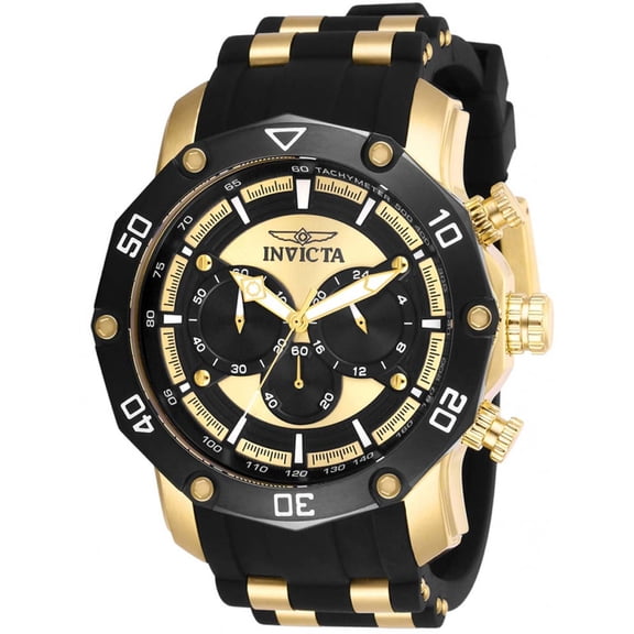 Invicta Pro Diver Chronograph Black and Yellow Gold Dial Men's Watch 28754