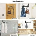 thumbnail image 5 of Cinvoph Over The Door Hooks Folding Door Hanger 12 Coat Hook Clothes Rack Sturdy Stainless steel Hook for Bathroom, Bedroom，Kitchen, Black, 5 of 6