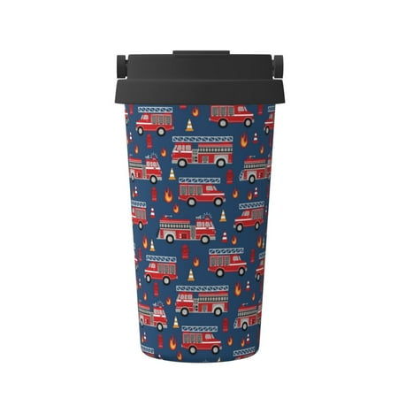 

Goofa Fire Truck 1 for Insulated Travel Coffee Mug Spill Proof Leak Proof 16 OZCoffee Tumbler Reusable Coffee Cups with Lids Thermos for Hot and Cold Drink