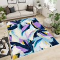 thumbnail image 3 of Modern Abstract Area Rug, Purple Blue Watercolor Graffiti Painting Outdoor Carpet, Non-Slip Short Pile Soft and Comfortable Rug Mats 2ft x 3ft, 3 of 6
