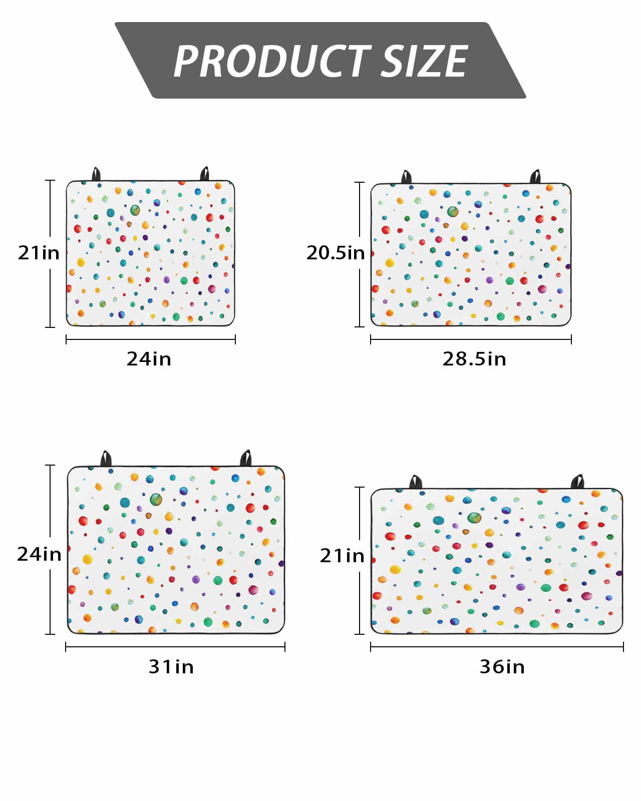 Stove Top Covers for Electric Stove, Colorful Polka Dot Glass Stovetop Cover Protector, Rainbow Point Vibrant Induction Cooktop Protector Oven Mat for Kitchen Countertop 28.5"x20.5"