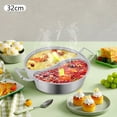 thumbnail image 4 of ToppiJoy 5L Double-flavor Hot Pot, Stainless Steel Hot Pot with Divider and Clear Lid, Divided Stockpot for Gas Hob, 4 of 12