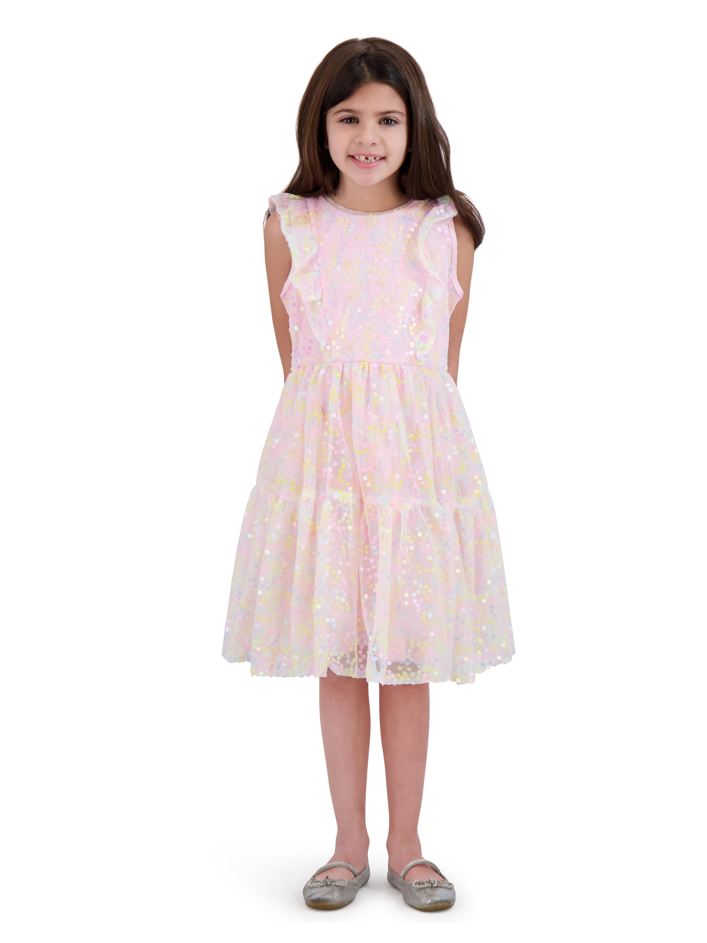 Kensie Girl Sequin Ruffle Special Occasion Dress, Sizes 4-16
